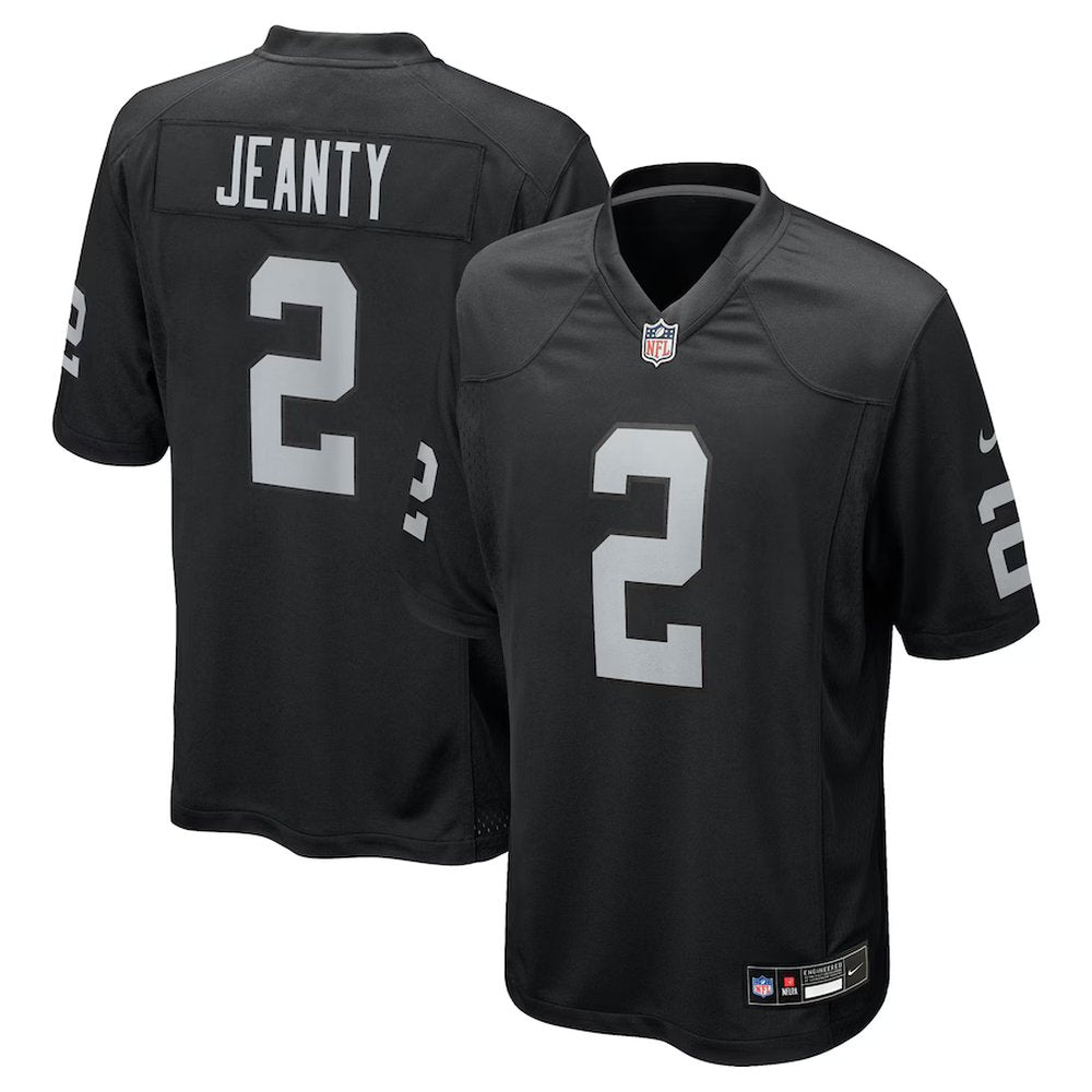 Fully Stitched Black Raiders Home Jersey (Any Name/Any Number)