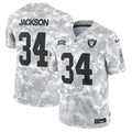 Fully Stitched Salute to Service ARTIC Camo Raiders Jersey (Any Name/Any Number)