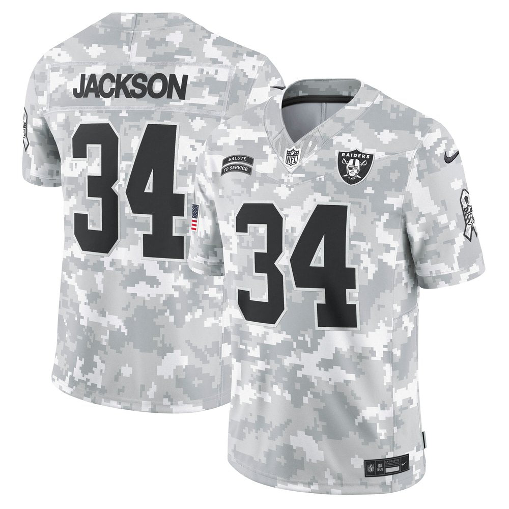 Fully Stitched Salute to Service ARTIC Camo Raiders Jersey (Any Name/Any Number)