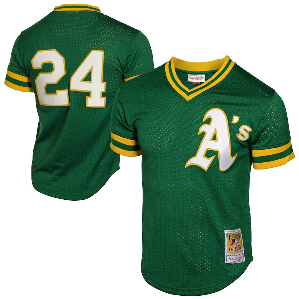 Fully Stitched Green 1991 Mesh Oakland Athletics Jersey (Any Name/Any Number)