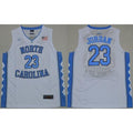 Michael Jordan Fully Stitched North Carolina State University NCAA White Away Jersey