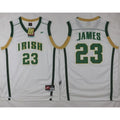 LeBron James Fully Stitched St. Vincent - St. Mary High School White Away Jersey