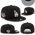 BLACK DODGERS LA HAT WITH WS PATCH SNAPBACK