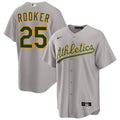Fully Stitched Grey Oakland Athletics Home Jersey (Any Name/Any Number)
