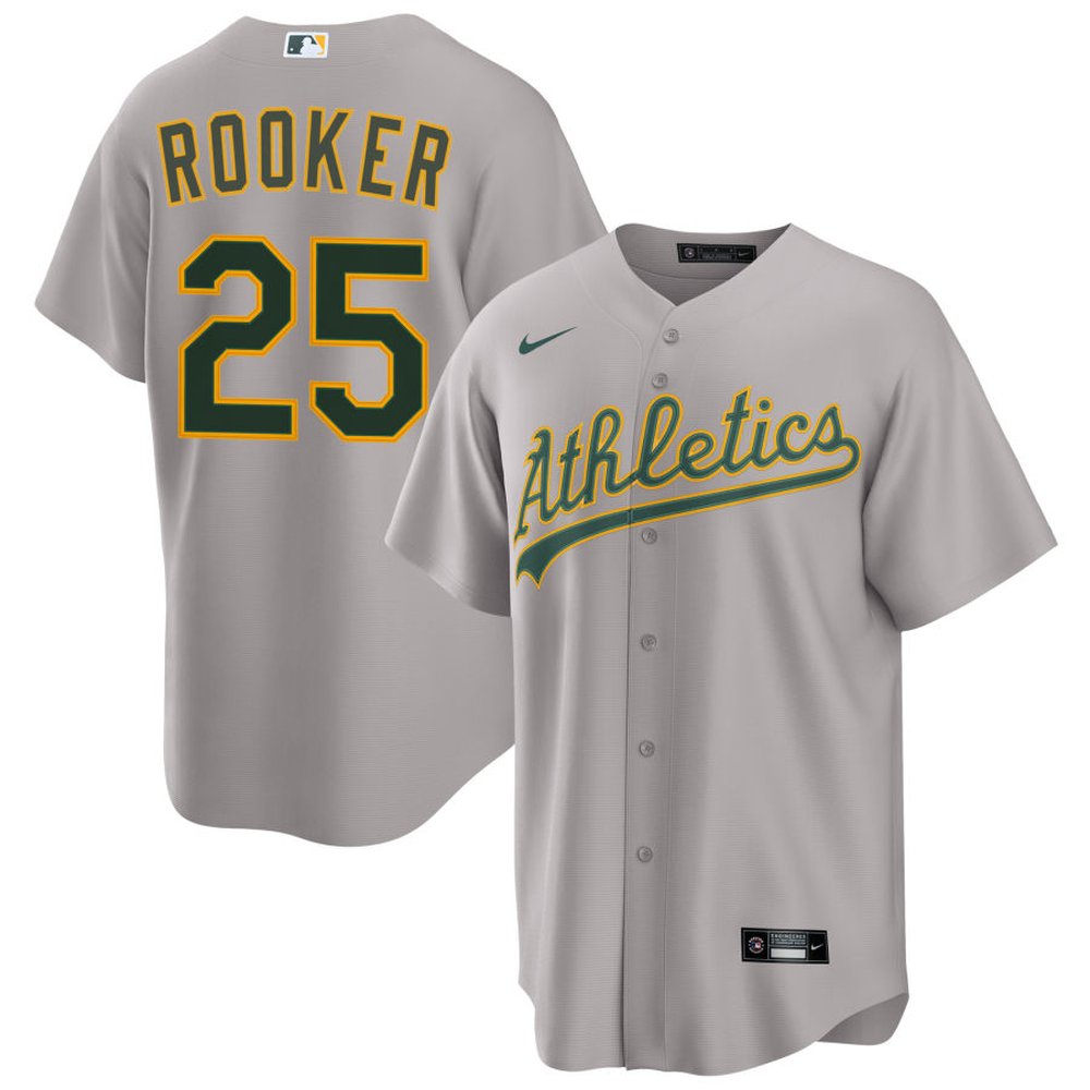 Fully Stitched Grey Oakland Athletics Home Jersey (Any Name/Any Number)