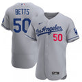 Fully Stitched GREY Los Angeles Dodgers Home Jersey (Any Name/Any Number)
